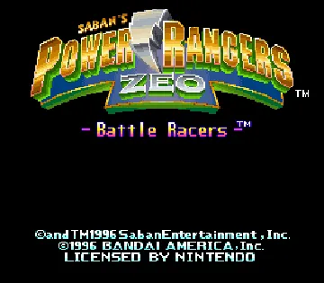 Power Rangers Zeo - Battle Racers (USA) screen shot title